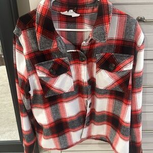 BB Dakota Red and Black Plaid Shirt